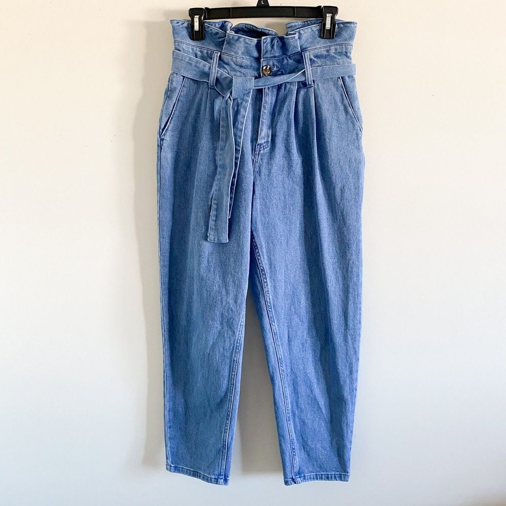 Who What Wear Midrise Straight-Leg Paperbag Denim Jeans – Size 6